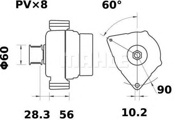 Генератор MAHLE ORIGINAL MG 71