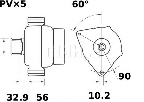 Генератор MAHLE ORIGINAL MG 48