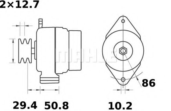 Генератор MAHLE ORIGINAL MG 14