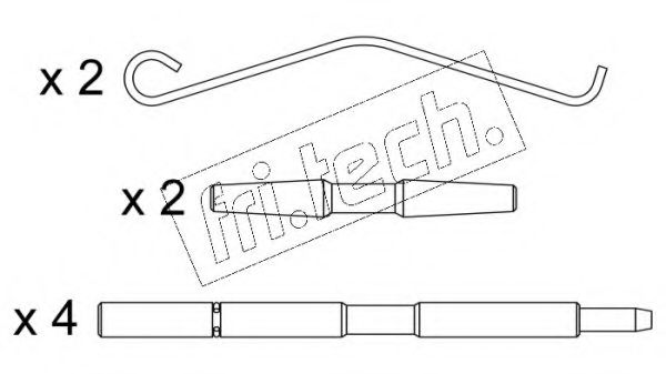 Комплектующие, колодки дискового тормоза fri.tech. KIT.007