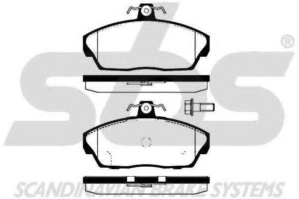 Комплект тормозных колодок, дисковый тормоз sbs 1501224022