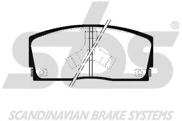 Комплект тормозных колодок, дисковый тормоз sbs 1501225104