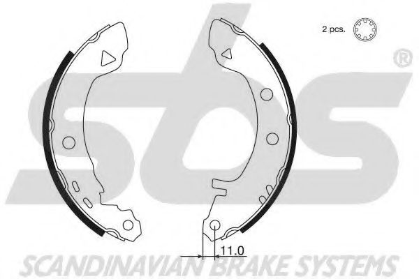 Комплект тормозных колодок sbs 18492710487