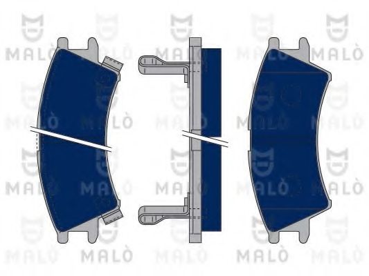 Комплект тормозных колодок, дисковый тормоз MALÒ 1050018