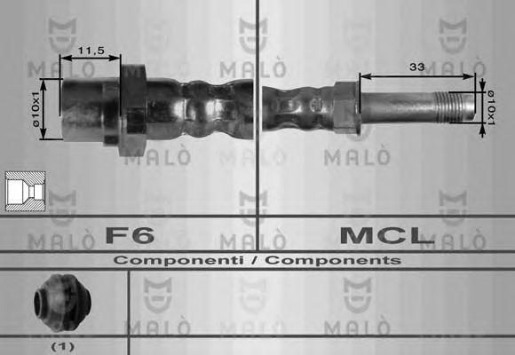 Тормозной шланг MALÒ 8910