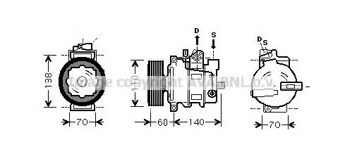 Компрессор, кондиционер PRASCO AIK269