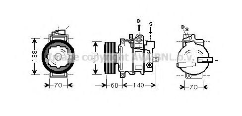 Компрессор, кондиционер PRASCO AIK272