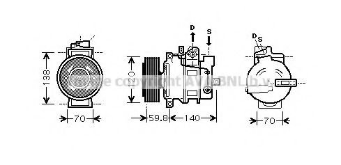 Компрессор, кондиционер PRASCO AIK278