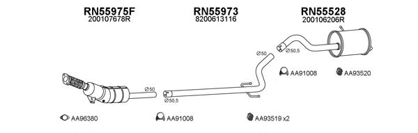 Система выпуска ОГ VENEPORTE 550639