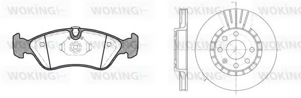 Комплект тормозов, дисковый тормозной механизм WOKING 83863.01