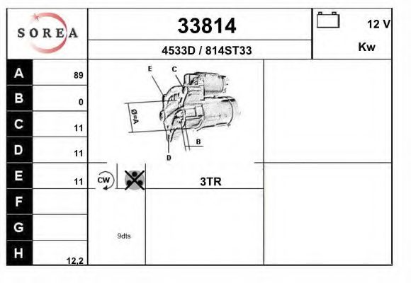 Стартер EAI 33814