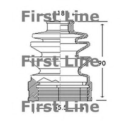 Пыльник, приводной вал FIRST LINE FCB2655