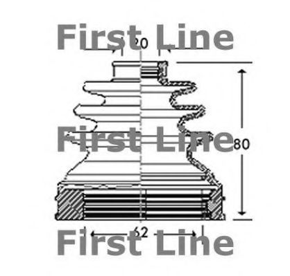 Пыльник, приводной вал FIRST LINE FCB2786