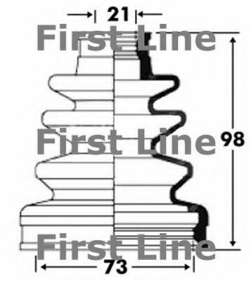 Пыльник, приводной вал FIRST LINE FCB2816