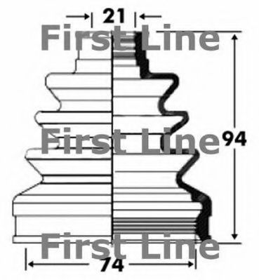 Пыльник, приводной вал FIRST LINE FCB2821