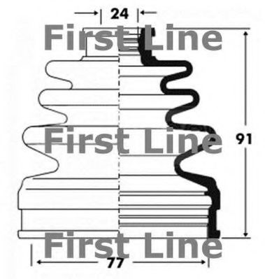 Пыльник, приводной вал FIRST LINE FCB2840