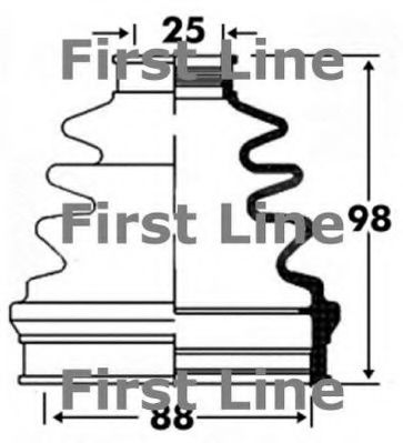 Пыльник, приводной вал FIRST LINE FCB2849