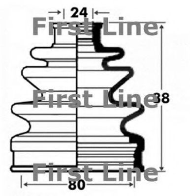 Пыльник, приводной вал FIRST LINE FCB2869