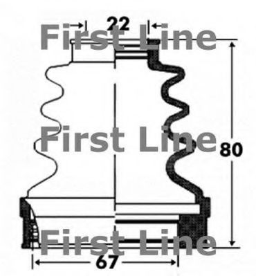 Пыльник, приводной вал FIRST LINE FCB2870