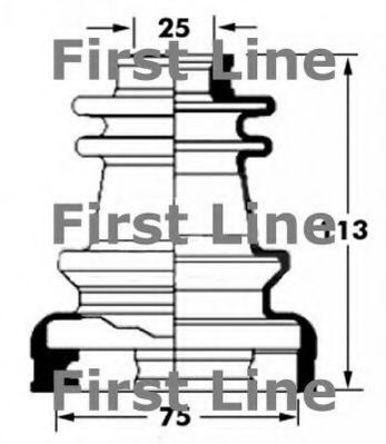 Пыльник, приводной вал FIRST LINE FCB6030