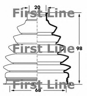 Пыльник, приводной вал FIRST LINE FCB6052