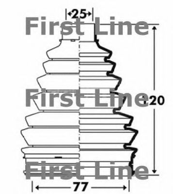 Пыльник, приводной вал FIRST LINE FCB6104