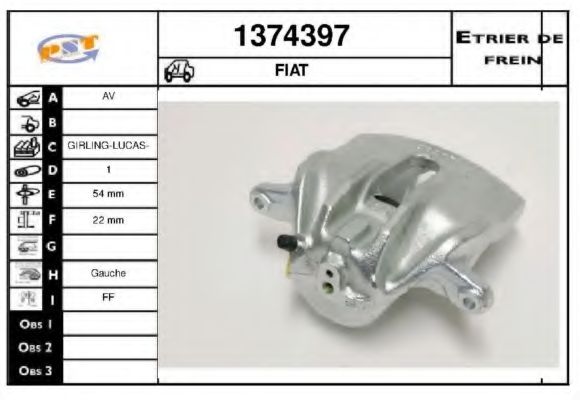Тормозной суппорт SNRA 1374397
