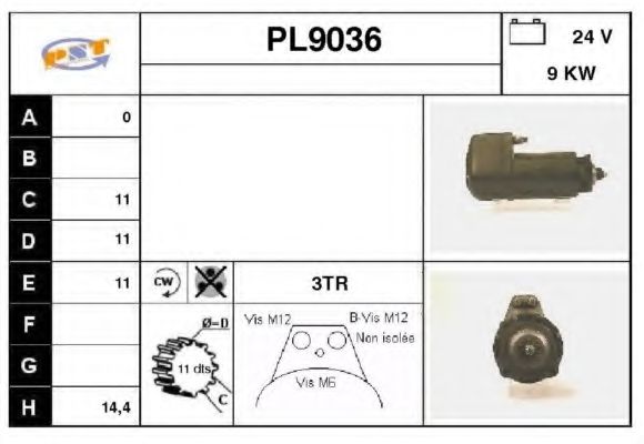 Стартер SNRA PL9036