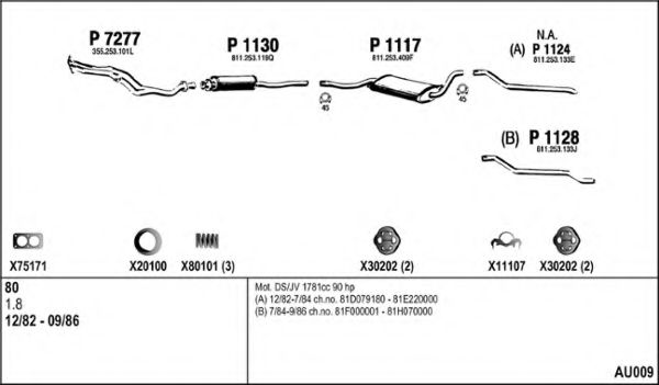 Система выпуска ОГ FENNO AU009