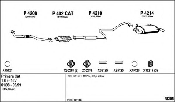 Система выпуска ОГ FENNO NI205