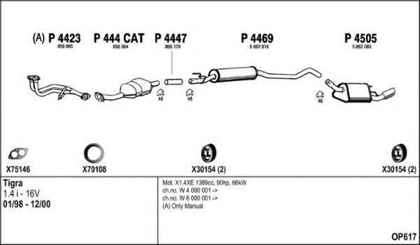 Система выпуска ОГ FENNO OP617