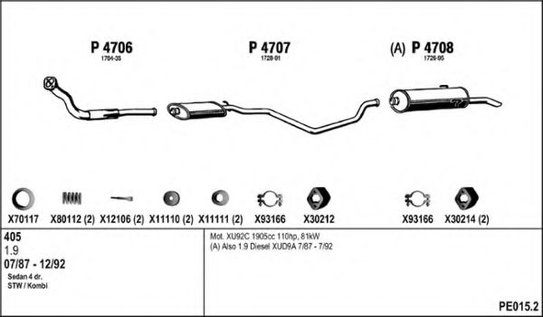 Система выпуска ОГ FENNO PE015.2