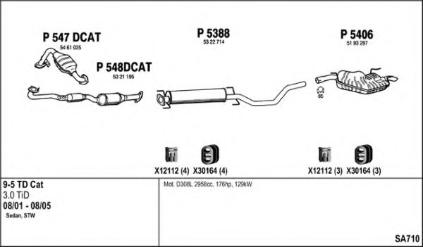 Система выпуска ОГ FENNO SA710