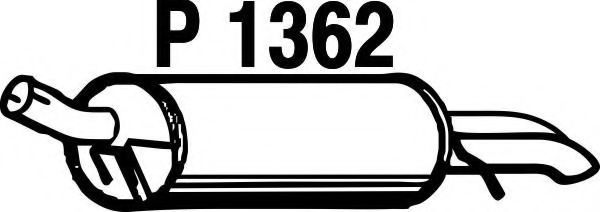 Глушитель выхлопных газов конечный FENNO 1362