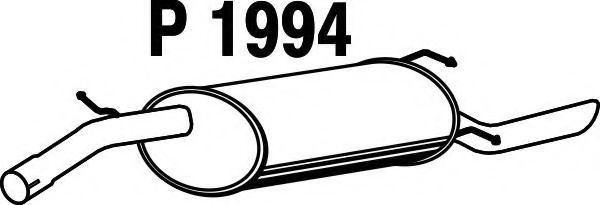 Глушитель выхлопных газов конечный TESH 230977