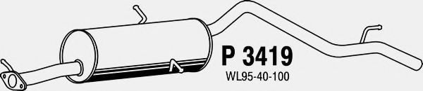 Средний глушитель выхлопных газов FENNO P3419