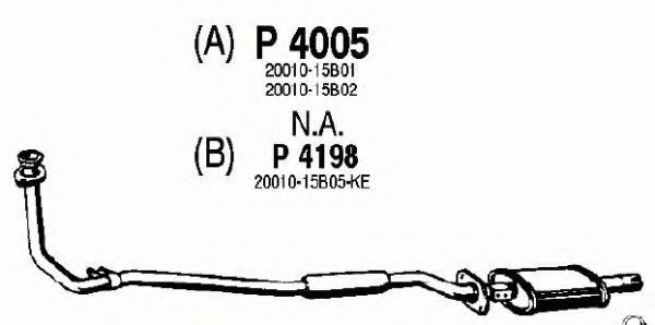 Предглушитель выхлопных газов FENNO P4005