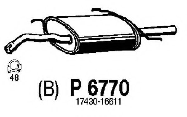 Глушитель выхлопных газов конечный FENNO P6770