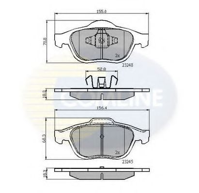 Комплект тормозных колодок, дисковый тормоз COMLINE CBP01116