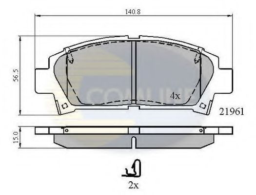 Комплект тормозных колодок, дисковый тормоз COMLINE CBP3713
