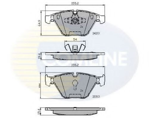 Комплект тормозных колодок, дисковый тормоз COMLINE CBP01700