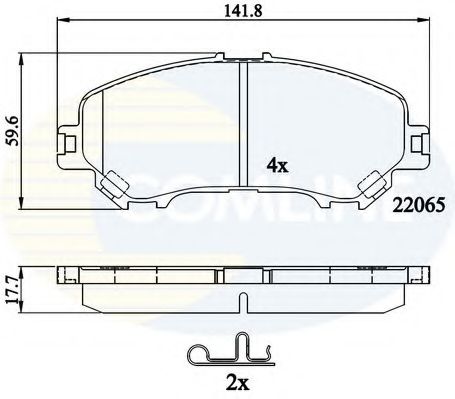 Комплект тормозных колодок, дисковый тормоз COMLINE CBP32278