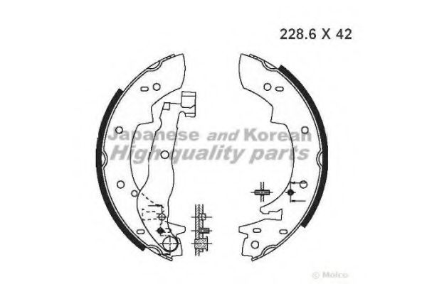 Комплект тормозных колодок ASHUKI 1050-7108