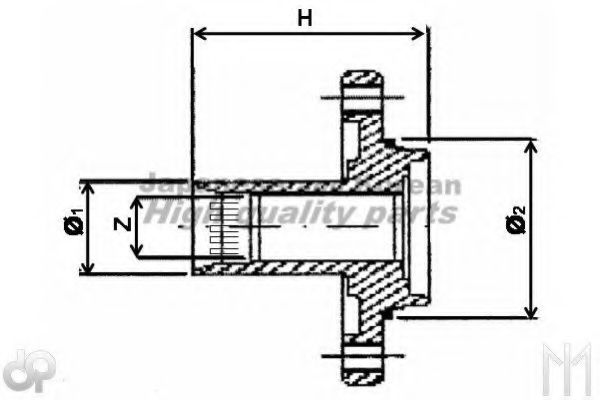 Ступица колеса ASHUKI T61106