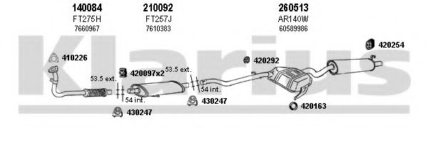 Система выпуска ОГ KLARIUS 030114E