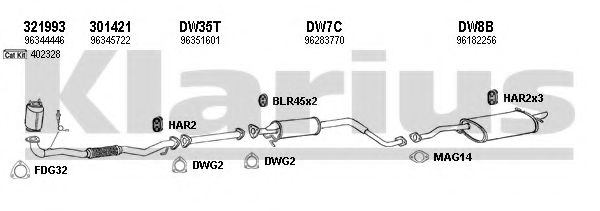 Система выпуска ОГ KLARIUS 310032U