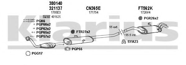 Система выпуска ОГ KLARIUS 630433U