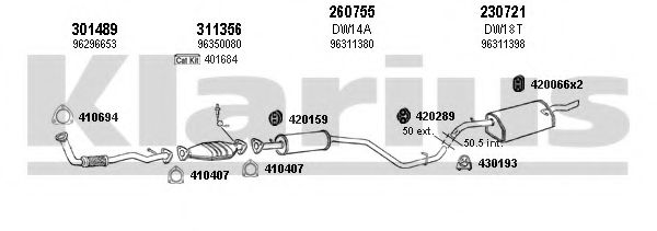 Система выпуска ОГ KLARIUS 310056E