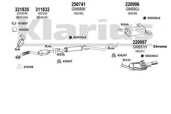 Система выпуска ОГ KLARIUS 391580E