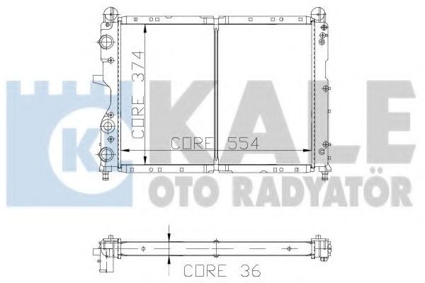 Радиатор, охлаждение двигателя KALE OTO RADYATÖR 102000